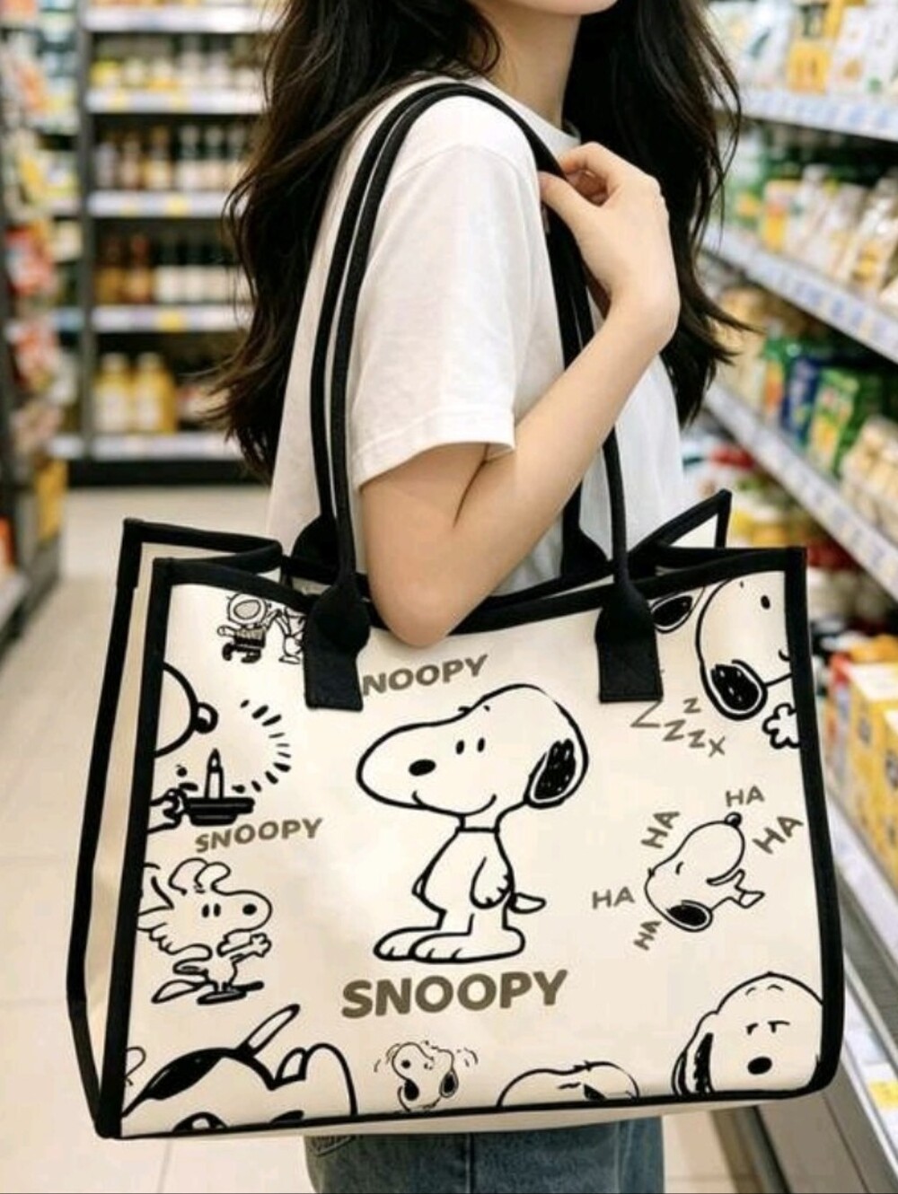 Snoopy Canvas Tote Bag